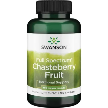 SWANSON Vitex (Chasteberry) 400 mg 120 Kapsułek Niepokalanek Pospolity