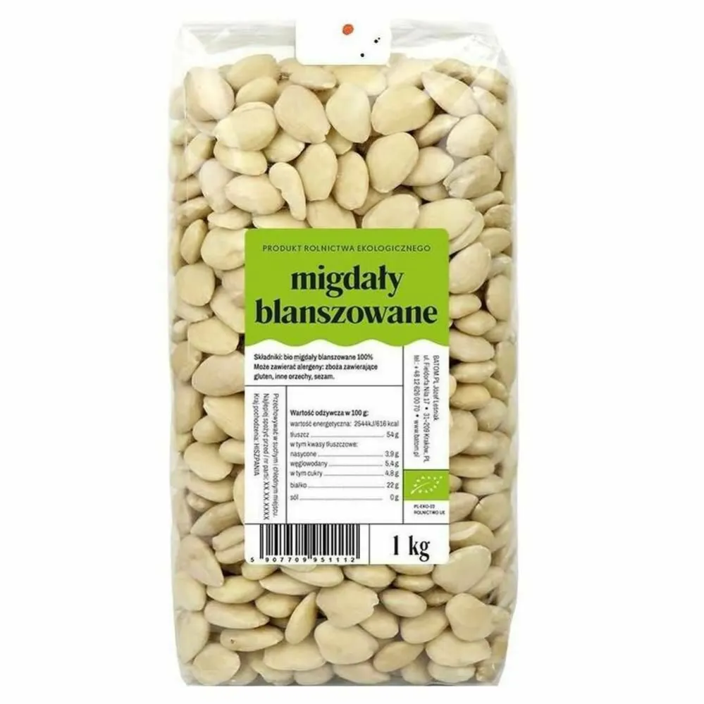 Migdały Blanszowane Bio 1 kg - BATOM