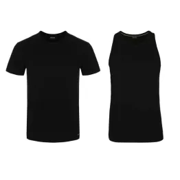 Koszulka Męska Bambusowa T-SHIRT Czarna Rozmiar XL - Henderson + Koszulka Męska na Ramiączkach Bambusowa Czarna Rozmiar XL - Henderson