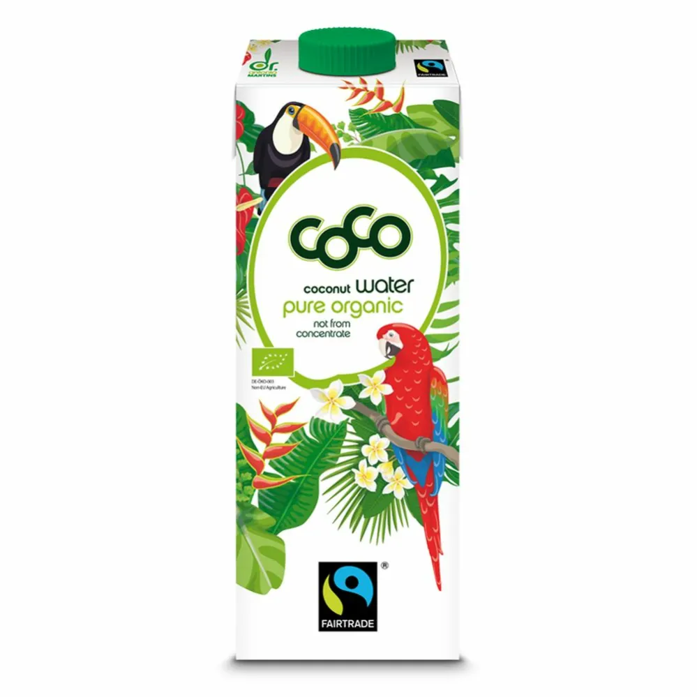 Woda Kokosowa Bio Fair Trade 1 l - Coco Dr. Martins - Przecena Krótka Data Minimalnej Trwałości