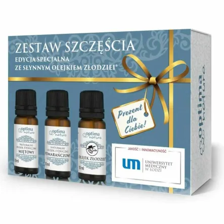 Zestaw Szczęścia (Olejki Miętowy, Złodziei, Pomarańczowy) 3x 10 ml - Optima Natura