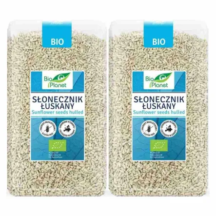Zestaw 2 x Słonecznik Łuskany Bezglutenowy Bio 1 kg Bio Planet