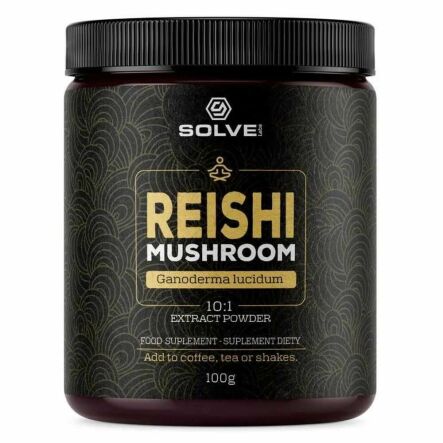 Reishi (Ganoderma Lucidum) 10:1 Mushroom Powder 100 g - Solve - Wyprzedaż