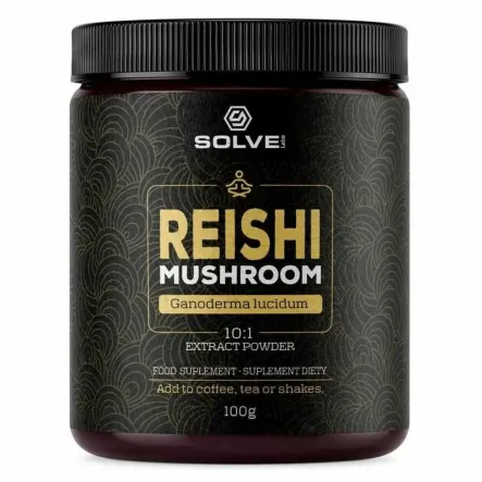 Reishi (Ganoderma Lucidum) 10:1 Mushroom Powder 100 g - Solve