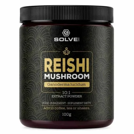 Reishi (Ganoderma Lucidum) 10:1 Mushroom Powder 100 g - Solve - Wyprzedaż