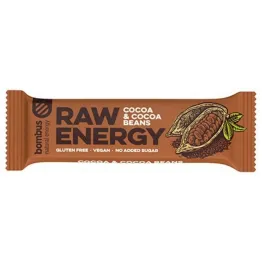 Baton RAW ENERGY z Ziarnami Kakaowca 50 g - Bombus