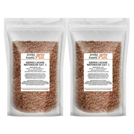 2 x Siemię Lniane Brązowe 1 kg  KOL-POL