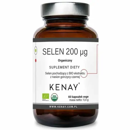 Selen Organiczny 200 µg BIO 60 Kapsułek - Kenay