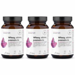 3 x Kolagen Rybi NatiCol (Włosy, Skóra, Paznokcie) 60 Kapsułek - Aura Herbals