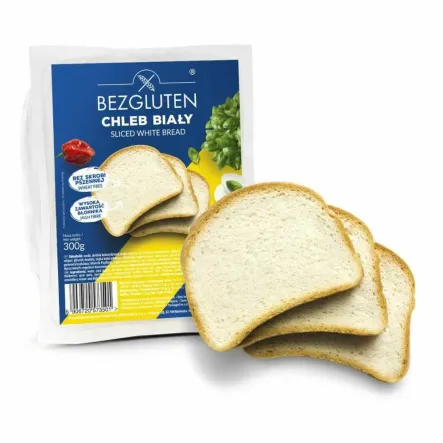 Chleb Biały Bezglutenowy 300 g - Bezgluten - Przecena Krótka Data Minimalnej Trwałości