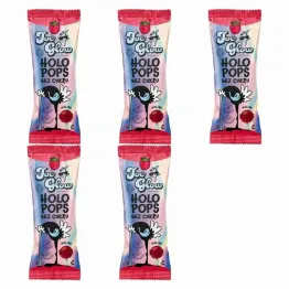 5 x Lizak Kulka Bez Cukru o Smaku Malinowym Bezglutenowy 8 g - HOLOPOPS