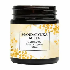 Naturalna Świeca Sojowa - Mandarynka, Mięta 120 ml - Vitafarm