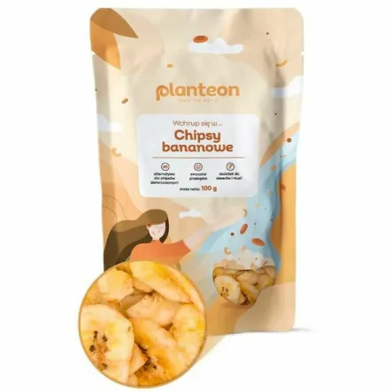 Chipsy Bananowe 100 g - Planteon (data: 18.08.2025)