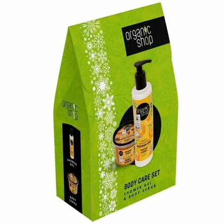 Zestaw Peeling do Ciała 250 ml plus  Żel Pod Prysznic 280 ml - Organic Shop - Przecena Krótka Data Minimalnej Trwałości