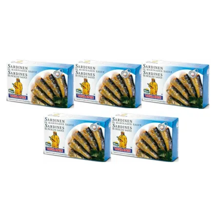 5 x Sardynki Marynowane 120 g (88 g) - Vigilante