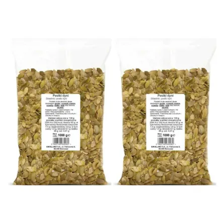 Pestki Dyni Łuskane 2 kg (2 x 1 kg) - Bakalland