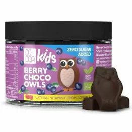 Sówki z Czekolady Jagodowej z Witaminą C z Aceroli Bez Dodatku Cukru Bio 120 g - Cocoa Kids