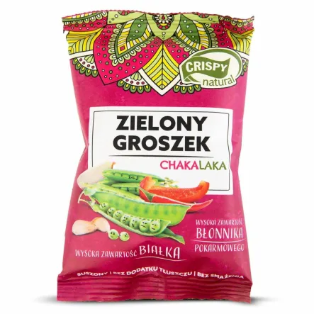 Zielony Groszek Suszony z Posypką Chakalaka 25 g - Crispy Natural