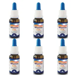 6 x Witamina D3 K2 Forte 20 ml - Dr Jacobs