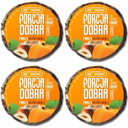 4 x Przekąska Owocowo-Orzechowa Morele, Orzechy Laskowe 25 g Porcja Dobra
