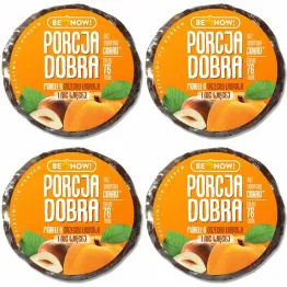 4 x Przekąska Owocowo-Orzechowa Morele, Orzechy Laskowe 25 g Porcja Dobra