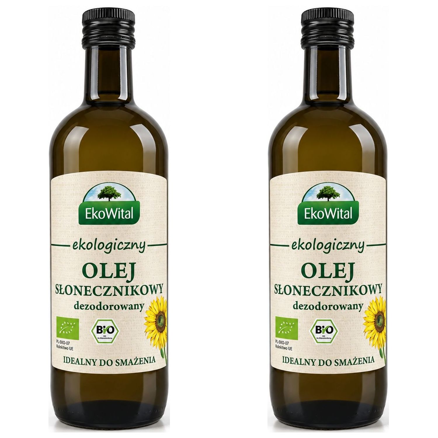 2 x Olej Słonecznikowy do Smażenia BIO 1 l - EkoWital
