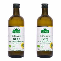 2 x Olej Słonecznikowy do Smażenia BIO 1 l - EkoWital
