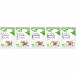Zestaw 5 x Cukier Waniliowy z Wanilią Bourbon Bio 15 g - Bio Planet
