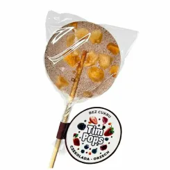 Lizak o Smaku Czekolada and  Orzech Bez Dodatku Cukru 17 g - TimPops