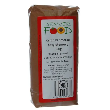 Karob w Proszku Bezglutenowy 350 g Denver Proszek z Chleba Świętojańskiego