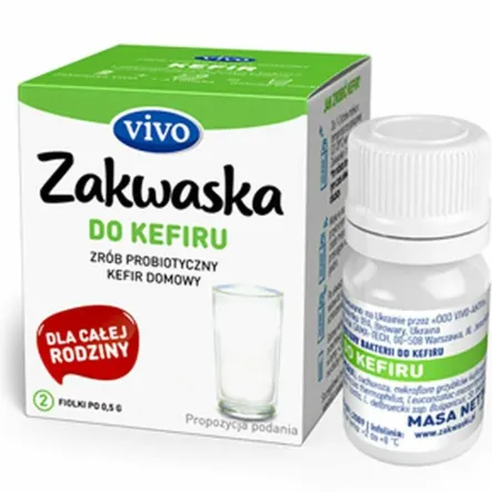 Zakwaska do Kefiru 2 Sztuki 1 g (2x 0,5 g) - Vivo (COLD)