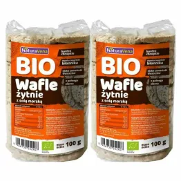 2 x Wafle Żytnie z Solą Morską Bio 100 g - NaturAvena