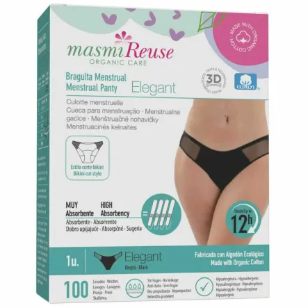 Majtki Menstruacyjne ELEGANT (Niski Stan) Rozmiar M 1 Sztuka - Masmi Reuse