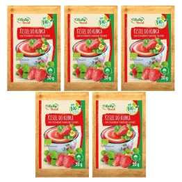 5 x Bio Kisiel do Kubka Smak Truskawkowy z Kawałkami Truskawek 30 g - Vitally Food