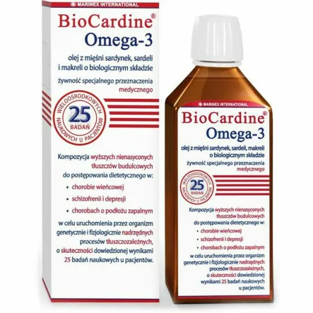 BioCardine Omega-3 Olej 200 ml - Marinex