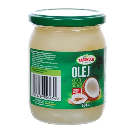 Olej Kokosowy Rafinowany 500 ml - do smażenia i pieczenia bezzapachowy PRZECENA - KRÓTKA DATA MINIMALNEJ TRWAŁOŚCI