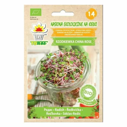Nasiona na Kiełki Rzodkiewka China Rose BIO 20 g - Toraf