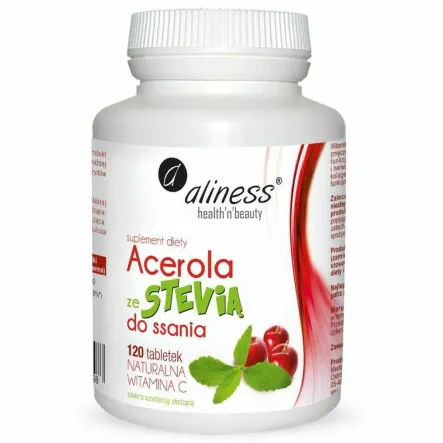Acerola ze Stevią do Ssania 120 Tabletek - Aliness