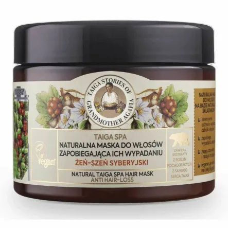 Maska Zapobiegająca Wypadaniu Włosów z Żeń - Szeniem Syberyjskim 300 ml - Agafia