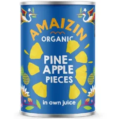 Ananas Kawałki w Soku Bio 400 g (250 g) - Amaizin