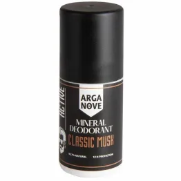 Naturalny Mineralny Dezodorant Ałunowy MĘSKI Piżmo Roll - On 50 ml - Arganove