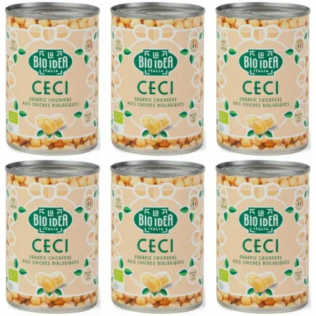 6 x Ciecierzyca w Puszce Bio 400 g (240 g) - La Bio Idea