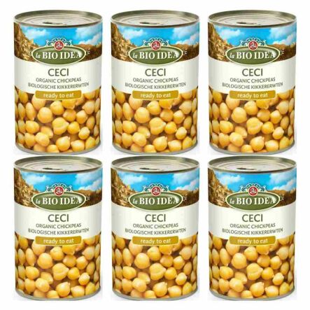 6 x Ciecierzyca w Puszce Bio 400 g (240 g) - La Bio Idea