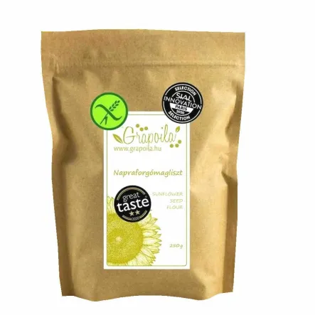 Mąka Słonecznikowa Wysoko Odtłuszczona Bezglutenowa Bio 250 g - Grapiola
