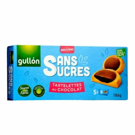Tartaletki z Czekoladą Bez Dodatku Cukru 186 g -Gullon