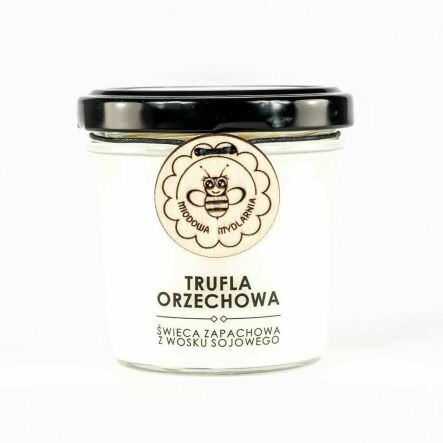 Świeca Sojowa Trufla Orzechowa 120 ml - Miodowa Mydlarnia