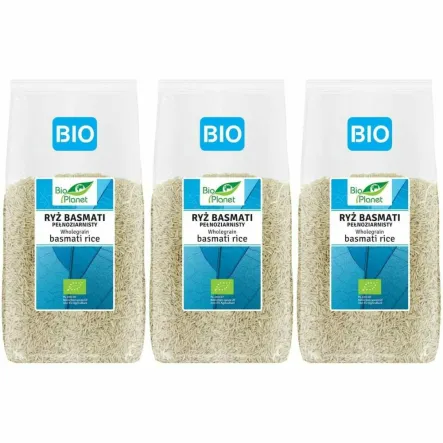 3 x Ryż Basmati Pełnoziarnisty Bio 500 g - Bio Planet