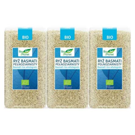 3 x Ryż Basmati Pełnoziarnisty Bio 500 g - Bio Planet