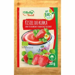 Bio Kisiel do Kubka Smak Truskawkowy z Kawałkami Truskawek 30 g - Vitally Food