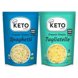 Makaron Keto (Konjac Typu Noodle Spaghetti) Bio 270 g (200 g) - Keto Chef +  Makaron Keto (Konjac Typu Noodle Tagliatelle) Bio 270 g (200 g)  - Keto Chef